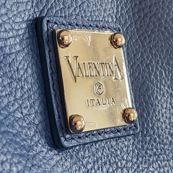 -SOLD-Valentina Italia Blue Leather Sling Backpack/Shoulder Bag/Handbag,  BNWOT - Picture 5 of 16